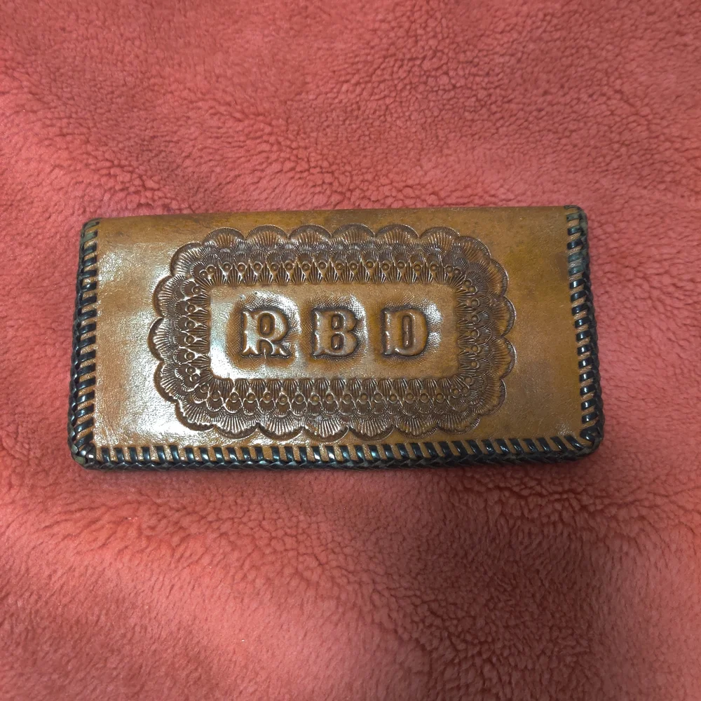Brown Leather Embossed Wallet
